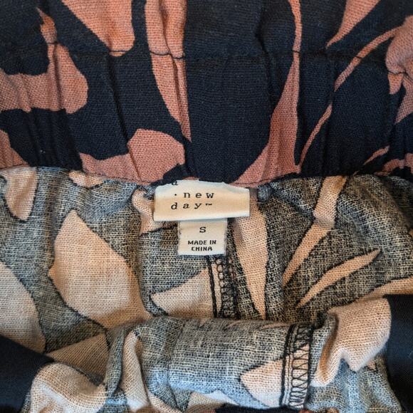 A New Day High-Rise Linen Pull-On Black/Brown Shorts Women’s Small - Picture 9 of 10